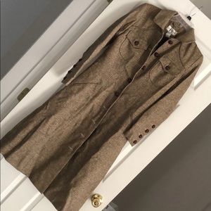 Gold shimmer long dress coat